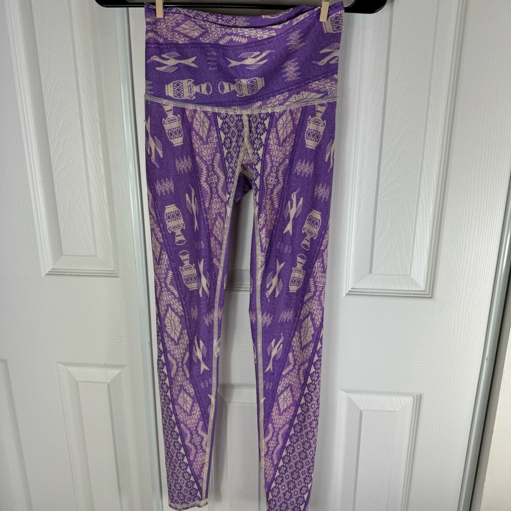 Teeki Diamond Tribe Purple Yoga Pants